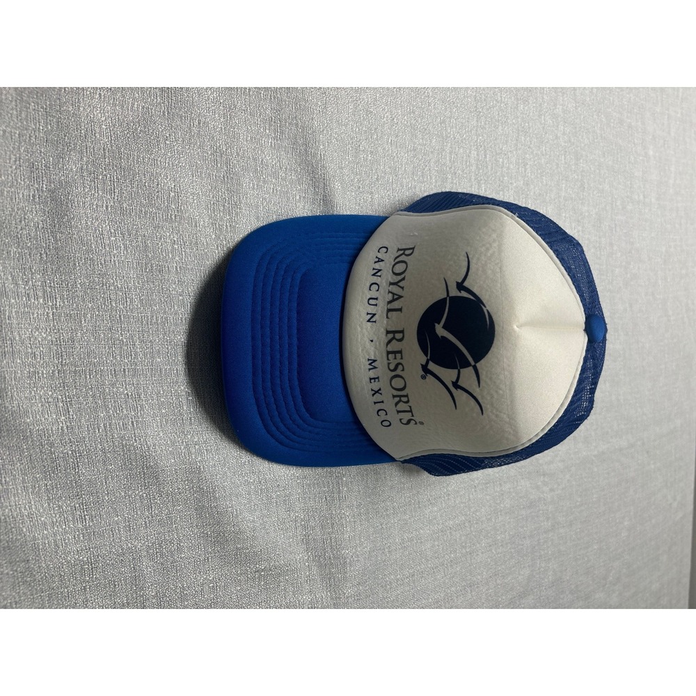 Royal Resorts Cancun Mexico Trucker‎ Hat Blue White Mesh Adult Mens Snapback